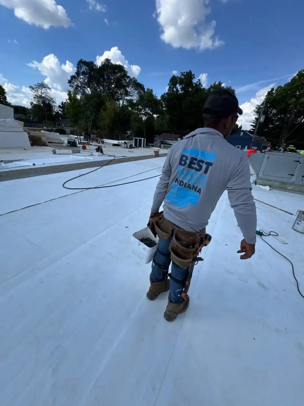 Commercial roof inspection documented in Rockville